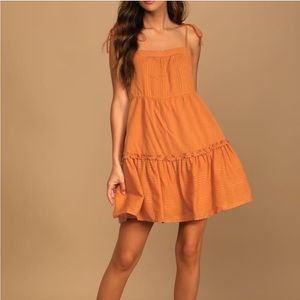 Orange swing dress